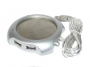 USB Подогреватель для кружки WM - 101, + USB Hub 4-port, USB 1.1, Silver, RTL